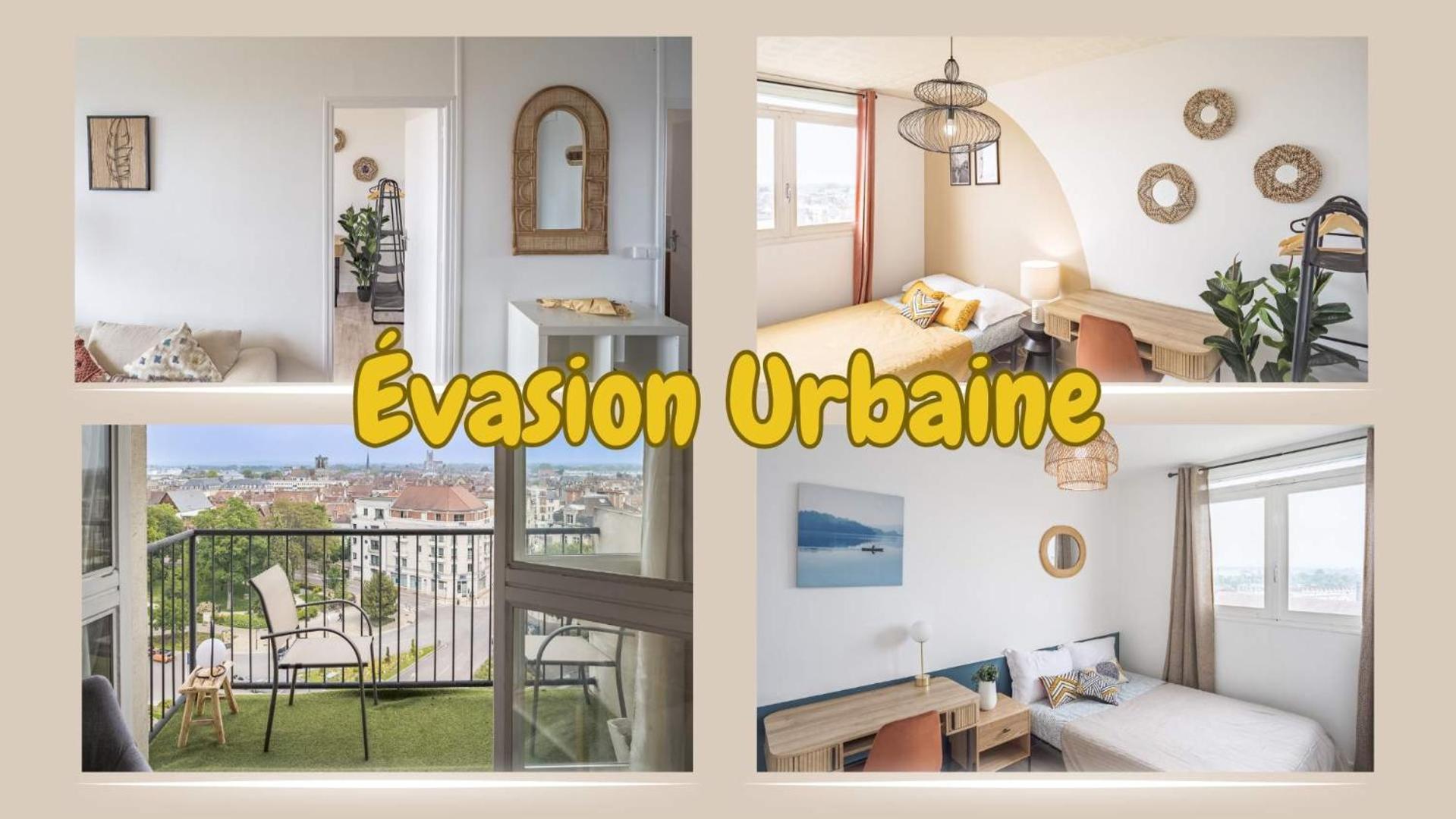 Appartement Evasion Urbaine - Vue Panoramique - Proche Gare à Troyes Extérieur photo